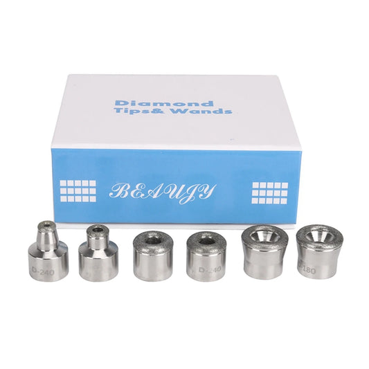 Diamond Microdermabrasion Tips Set-6-units-for-stainless-wands-diamond-Vaccum Machine